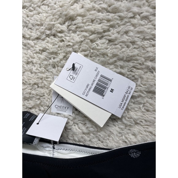 Volcom Cheeky Cheeks I Reversible Black White Swimsuit Bikini Bottom Women's M - Picture 4 of 6